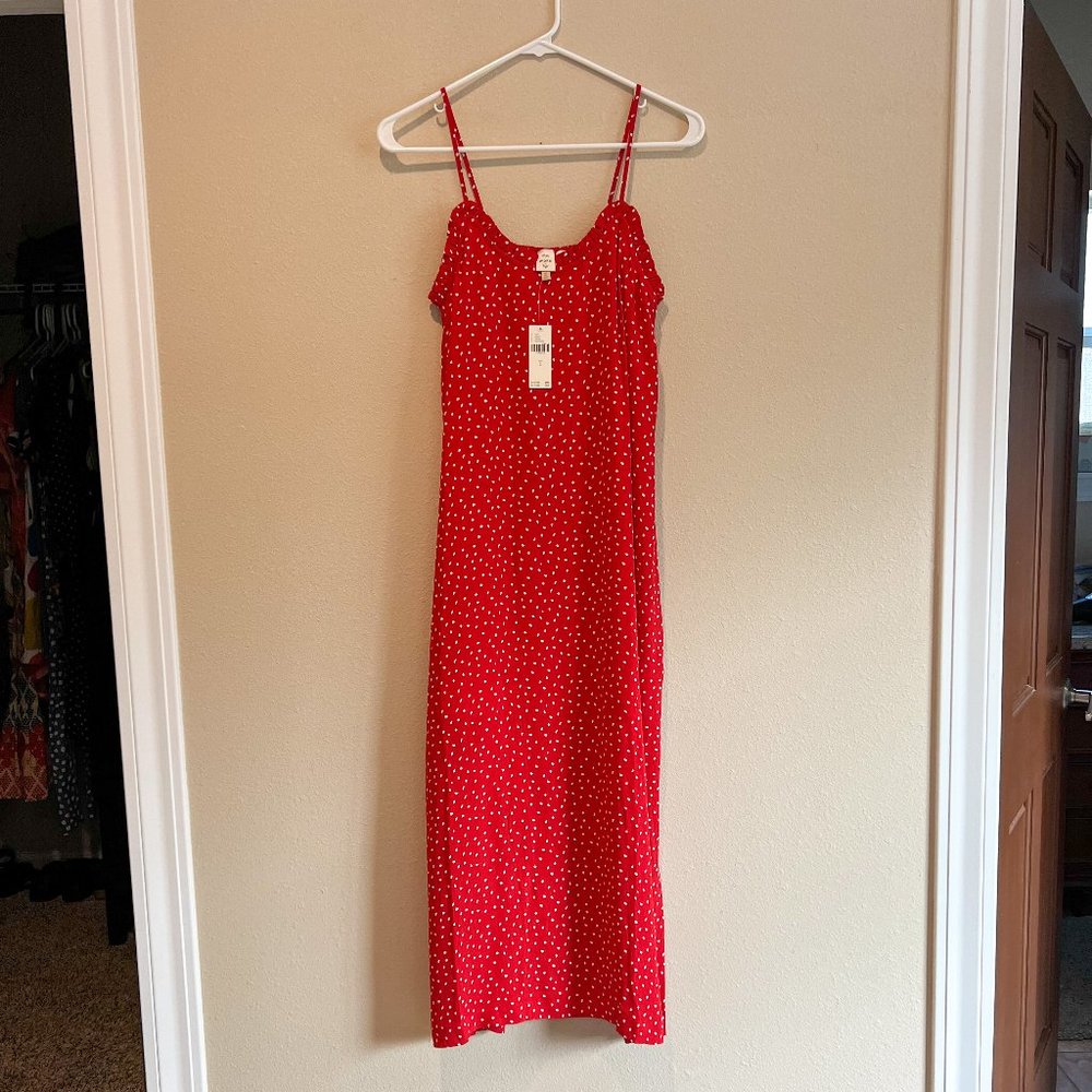 NWT Anthropologie Polka Dot Slip Dress